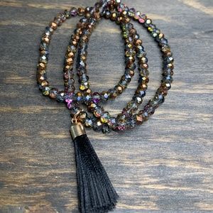 Beaded Tassel Necklace